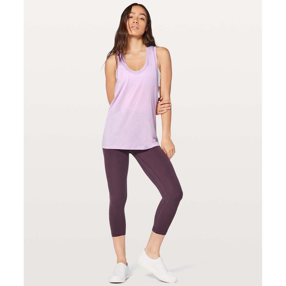 Lululemon See You In Savasana Tank Heathered Lilac Quartz Size 4 HRLQ